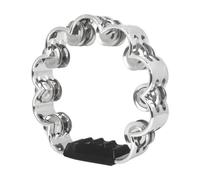 Amagogo Double Row Handbell Tambourine Instrument Percussion Rattle With Flower Frame Double Row Comfortable Grip suitable for band rehearsal school music class community, Silver