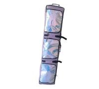 Amagogo Double Ski Bag Snowboard Bag with Wheels Carry Case Gear and Apparel Storage for Winter Sports, Purple
