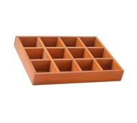 Amagogo Drawer Organizer with 12 Sections, Versatile, for Plants, Small Items, Cosmetics, Divided Tray, Brown