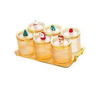 Amagogo Dry Fruit Tray with Lid Desserts Serving Plate Sealed Simple Food Storage Container Snack Dish Divided Nut Bowl for Wedding, 6 Grids