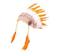 Amagogo Feather Headdress Fancy Dress Traditional Indian Hair Accessories Headwear
