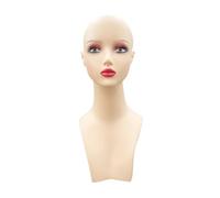 Amagogo Female Mannequin Head Realistic Lightweight Long Neck Cosmetology Wig Model Head Stand PVC Manikin Head for Necklace Display, Style B