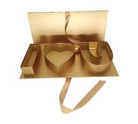 Amagogo Fillable Letters, Empty Flower Gift Box Flower Arrangement Mother Day Decor Letter Shaped Box for Celebrations Party Present, Golden