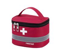 Amagogo First Aid Bag Emergency Storage Pouch,Portable,Compact Organizer Medical Travel Case for Trip Office Home Outdoor Camping, S Red