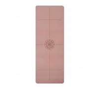Amagogo Fitness Exercise Pad Workout Mat Exercise Floor Mat With PU And Rubber Build And Consistent Hand Foot Placement Suitable for gym classes home routines, Light Brown, Double Line