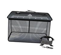 Amagogo Floating Basket ing Storage Cage Multifunctional Guard Bag Minnows Bucket, Black 39cmx24cmx50cm