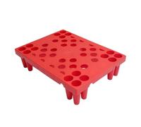 Amagogo Floor Pallet for Storage Basement Plastic Pallets Article Rack Splicable Pallet Rack Floor Riser Raised Platform for Supermarket, Restaurant, Garages (Red, 40 * 30 * 10cm)