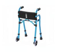 Amagogo Foldable Walking Aid Rolling Trolley Seat with Wheels Aluminum Alloy Frame Lightweight Design Stable Support Suitable for Elderly Users Rehabilitation, Luxury with Light