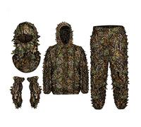 Amagogo Ghillie Suit, Lightweight 3D Leaf Ghillie Suit Adult, Ghillie Suit for Hunting Bird Watching Photography Halloween Party, XL XXL