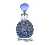 Amagogo Glass Perfume Bottles Empty Glass Travel Bottle Leakproof Jar Multifunction Perfume Dispenser Rhinestones for Girls Souvenir, Blue