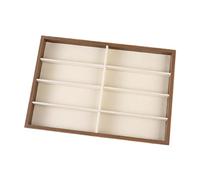 Amagogo Glasses Display Tray Sunglasses Organizer Box Portable Show Stackable Watch Holder Eyewear Storage Box for Living Room Home, White 8 Grid