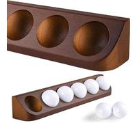 Amagogo Golf Ball Display Case Wooden Ball Stand Holder Golf Balls Collector Storage Rack Office Desk Decor Decoration Countertop Balls Organizer Bracket(Dark Brown)