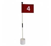 Amagogo Golf Practice Flag Marking Set Featuring Numbered Flags Nylon Cup Holder Stable Fiberglass Stick Preassembled Design Suitable for Golfers Temporary Course Layout, No 4 SET