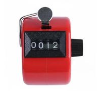 Amagogo Golf Score Counter Tally Device With Quick Reset Knob Manual Handheld Counter With Metal Loop Construction suitable for golf games stadium attendance , Red