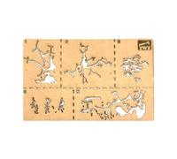 Amagogo Graffiti Stencil Spray Paint Cracks Craft Airbrush Stencil Art Design Template, Crack Effect Pattern