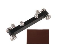 Amagogo Guitar Bridge Saddle Nut Sander Luthier Tool Compact with Sandpaper Adjustment Screws for Polishing Sanding Player Show, Black