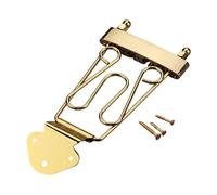 Amagogo Guitar Tailpiece Bass Guitar Bridge Accessory Professional Replace Part with Screws Roller Saddle Bridge Metal Pull Plate