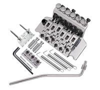 Amagogo Guitar Tremolo Bridge Musical Instruments Parts, Double Rocking Tremolo Bridge System, argent