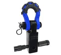Amagogo Heavy Duty Vehicle Tow Hook With 45000 Pound imum Line Pull Capacity Clearly Engraved On Mount Sturdy Towing Point For Standard Square Hitch Suitable For SUV Truck Recovery, Blue Black
