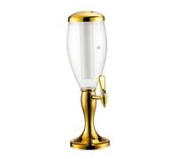 Amagogo Illuminated Beer Dispenser Beverage Structure with Transparent Reservoir Easy to Clean Single Press Drink Dispenser, Gold, 1.5L