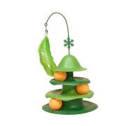 Amagogo Indoor Cat Toy with Feather | Construction, Cat Toy with Ball Track, Green