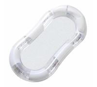 Amagogo Inflatable Floating Bed Pool Lounger Chair Raft Float With Breathable Mesh Seat Transparent Pvc With Glitter Confetti Four Separate Air Chambers, White, Adult 95-160 Lbs