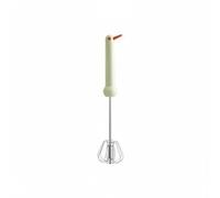 Amagogo Kitchen Egg Beater Hand Whisk Mixer Blender with Semi Automatic Rotating Head for Effortless Mixing 304 Stainless Steel and Hanging Handle Suitable for Dessert prep Daily use, Green, S
