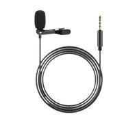Amagogo Lapel Microphone Clip on Mic Multipurpose Noise Reduction Lavalier Microphone with 3.5mm Jack for Phone Interview Vlog