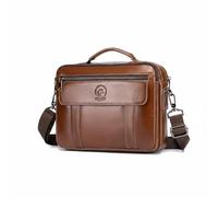 Amagogo Laptop Briefcase Leather Business Bag Work Computer Case With Sturdy Handle And Shoulder Strap Suitable for office business travel conferences commuting