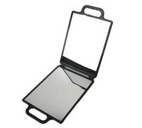 Amagogo Large Hand Mirror Double Sided Barber Accessories Lightweight Hand Held Mirror with Double Handle for Bathroom Bedroom Home