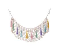 Amagogo Large Stuffed Animal Net Hammock Boho Hanging Net Mesh Hammock Easy to Hang Plush Toy Storage Net for Bedroom Bathroom