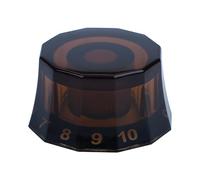 Amagogo LP Electric Guitar Knob Cap,Guitar Knobs, Acrylic Portable Vintage Potentiometer Knob Bass Knob for Bass Musical Instrument, Dark Brown