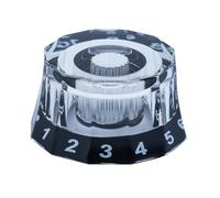 Amagogo LP Electric Guitar Knob Cap,Guitar Knobs, Acrylic Portable Vintage Potentiometer Knob Bass Knob for Bass Musical Instrument, Black