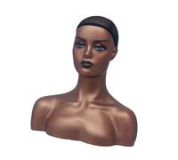 Amagogo Makeup Mannequin Head with Shoulder Makeup Feamle Head Stable Model for Cap Wig Making and Display Scarves Headset Necklace