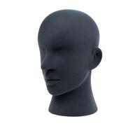 Amagogo Mannequin Head Manikin Head Freestanding Realistic Holder Stand Hat Display for Barber Shop Retail Shop Salon, Grey