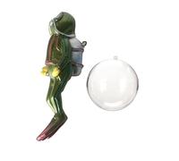 Amagogo Miniature Diver Action Figure Fish Tank Decorations Toy Diving Model Simulation Cute Diver Figurine for Aquarium Collections, Green
