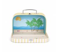 Amagogo Miniature Doll Case Portable Dollhouse Display Box With Latch Closure And Metal Handle Paper And Metal Construction For Collectible Staging And Photo