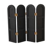 Amagogo Miniature Folding Screen Dollhouse Room Partition Dividing Decor Moveable Panel Suitable for Collectors Play Scenes Kids, Black