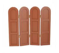 Amagogo Miniature Folding Screen Dollhouse Room Partition Dividing Decor Moveable Panel Suitable for Collectors Play Scenes Kids, Brown