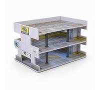 Amagogo Miniature Parking Display 1 64 Scale Parking Garage Diorama Model Multi Level Structure Display Scene Car Showcase Printed Parking Signs And Light, MO936602 Japanese Parking Garage Scene B