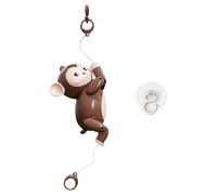 Amagogo Monkey Climbing Rope Toy Interactive Lightweight Cartoon Motor Skills Educational for Boys and Girls, Ages 2+, Kids Gifts, brown
