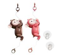 Amagogo Monkey Climbing Rope Toy Interactive Lightweight Cartoon Motor Skills Educational for Boys and Girls, Ages 2+, Kids Gifts, brown pink