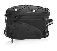 Amagogo Motorcycle Tail Storage Bag Rear Rack Bag Trunk Carrier with External Zippers Bungee Storage Net Reflective Highlights Suitable for Road Trips Commuting