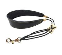 Amagogo Musical Instrument Neck Strap Waterproof Shoulder Belt Classical Portable Lightweight Black Adjustable Leather Universal Strap Alto/Tenor