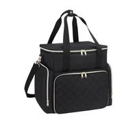 Amagogo Nail Polish Organizer Bag Gel Polish Travel Bag Large with 2 Removable Pouches Carrying Case Storage Box for Salon Home, Black