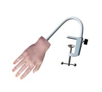 Amagogo Nail Training Mannequin Practice Hand Model Nail Art Hand With Secure Clamp Support Arm Flexible Silicone For Training Salon Practice, Right Hand