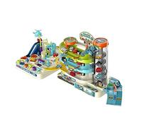 Amagogo Parking Garage Playset Kids Parking Garage Race Car Ramp Track Toys 3 Level with Electric Elevator Race Car Toy for Educational Toy Child