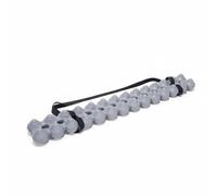 Amagogo Pilates Spine Massager Spinal Massage Tool Trigger Point Nodes Muscle Tension Release Portable Compact Structure Suitable for Neck and Shoulder Care Posture use, Gray, with Strap