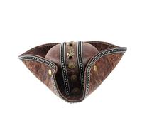Amagogo Pirate Hat Retro Tricorner for Fancy Party Adults Halloween Costume Accessories, brown
