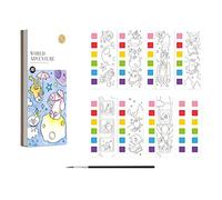 Amagogo Pocket Watercolor Painting Toy Entertainment Drawing Arts Crafts Color Drawing Toy, with Painting Brush DIY for Boys,Girls,Unisex Gift, D